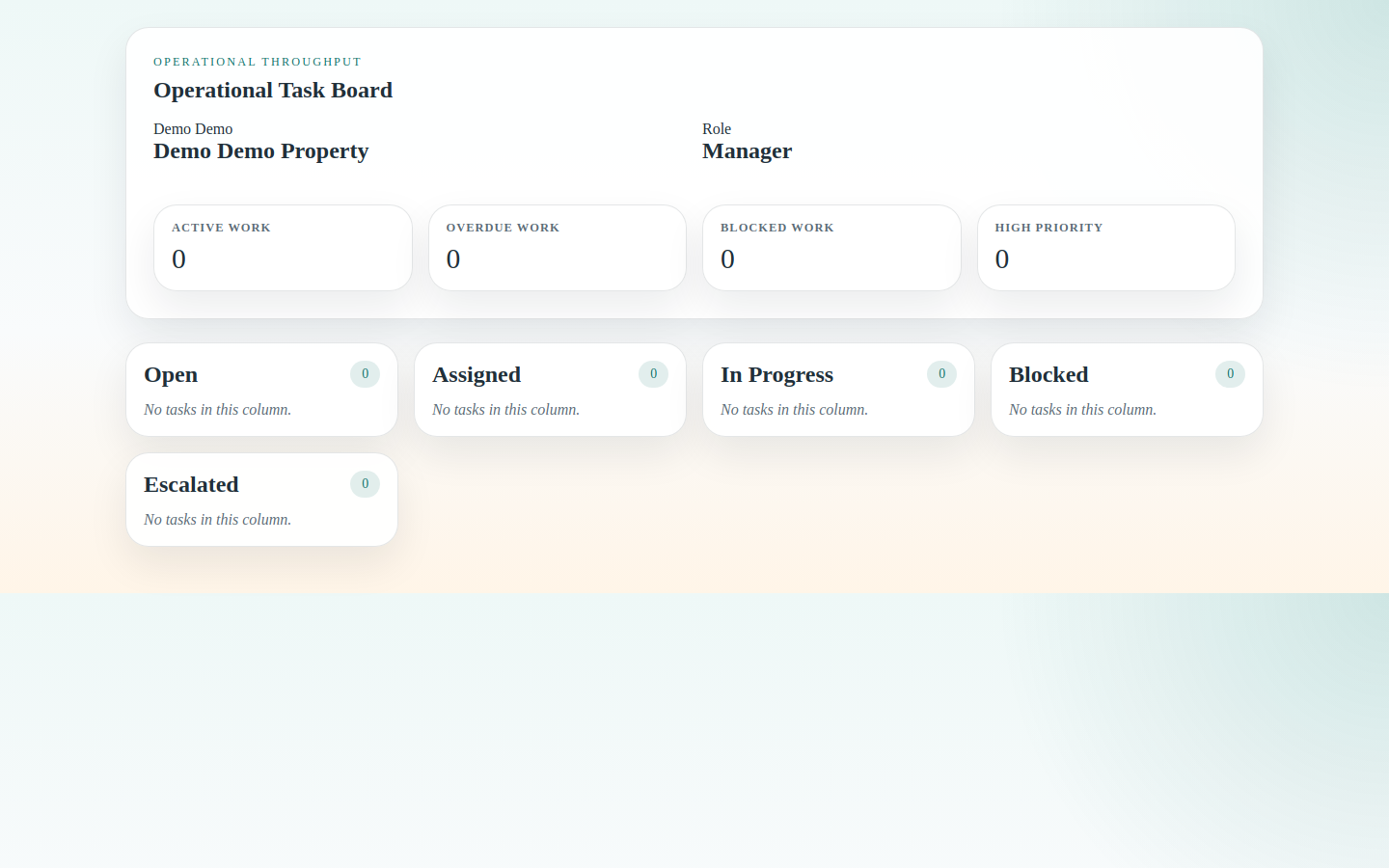 Housekeeping Task Board