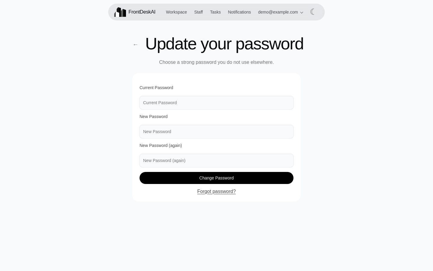 Changing Your Password